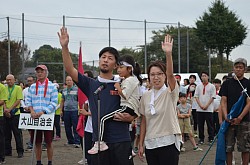 親子で選手宣誓